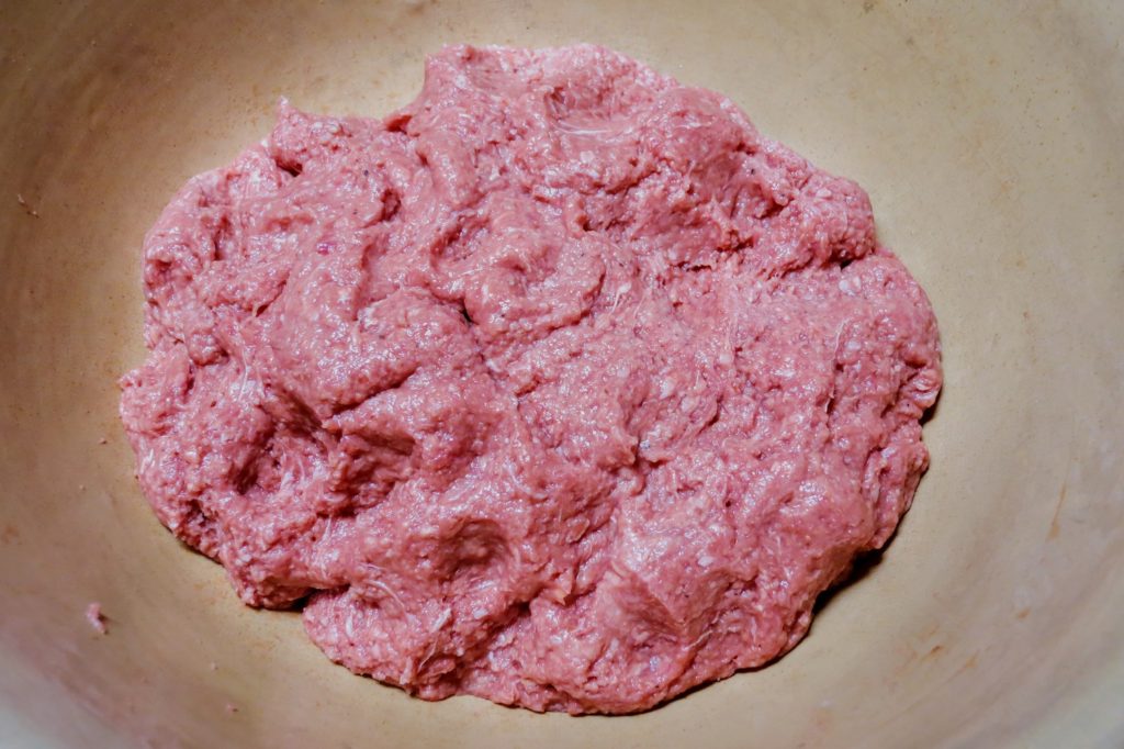 Mixed Meatloaf Ingredients