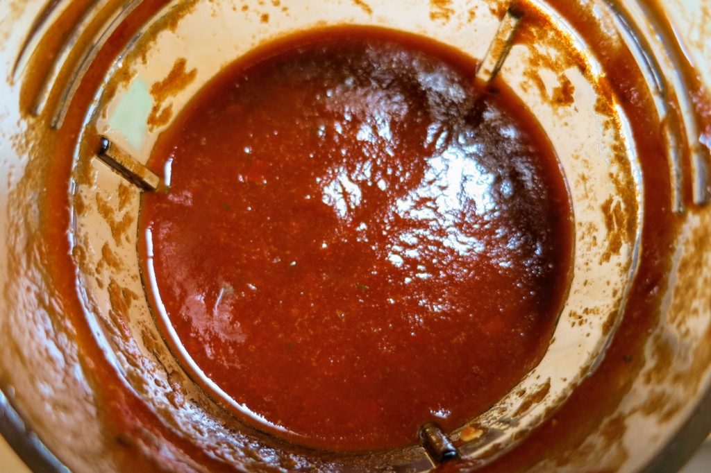 red chile sauce - blended