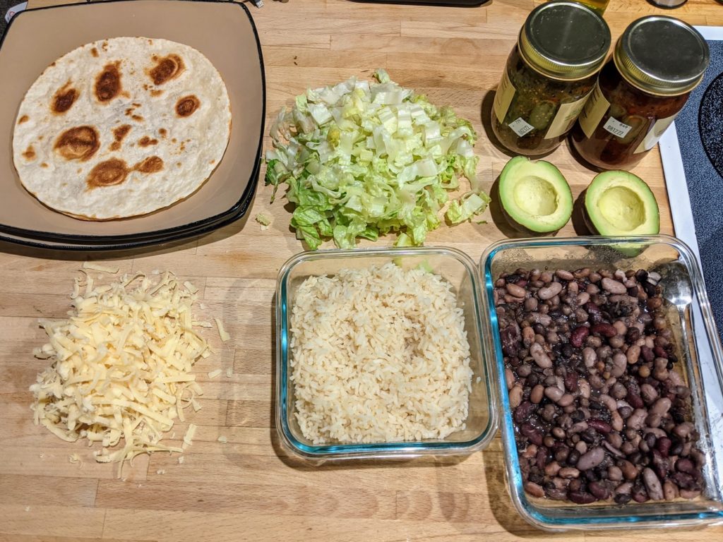 burrito bowl fixins