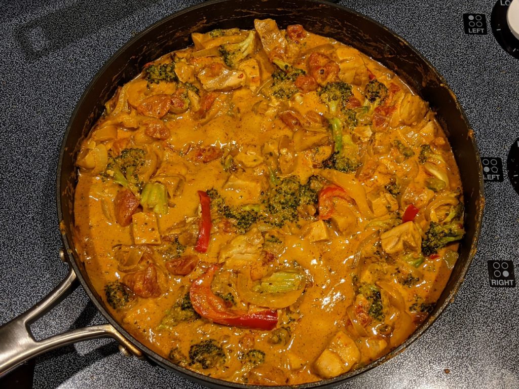 quick curry chicken and vegetables