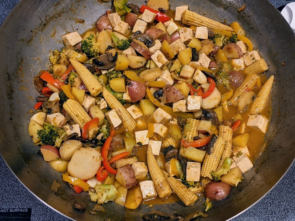 Simple Thai curry with tofu