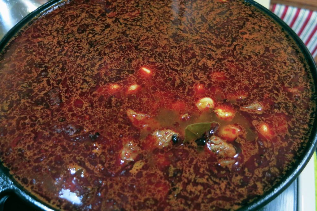 finishing the posole