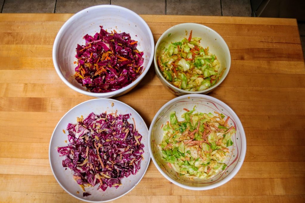 different kinds of coleslaw