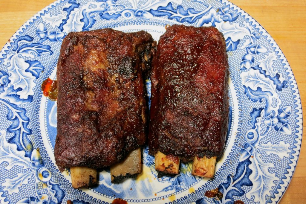 Perfect ribs cooked with foil