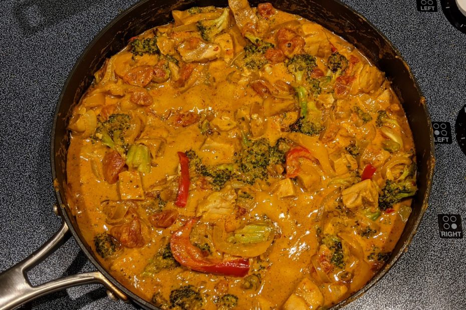 quick curry chicken and vegetables